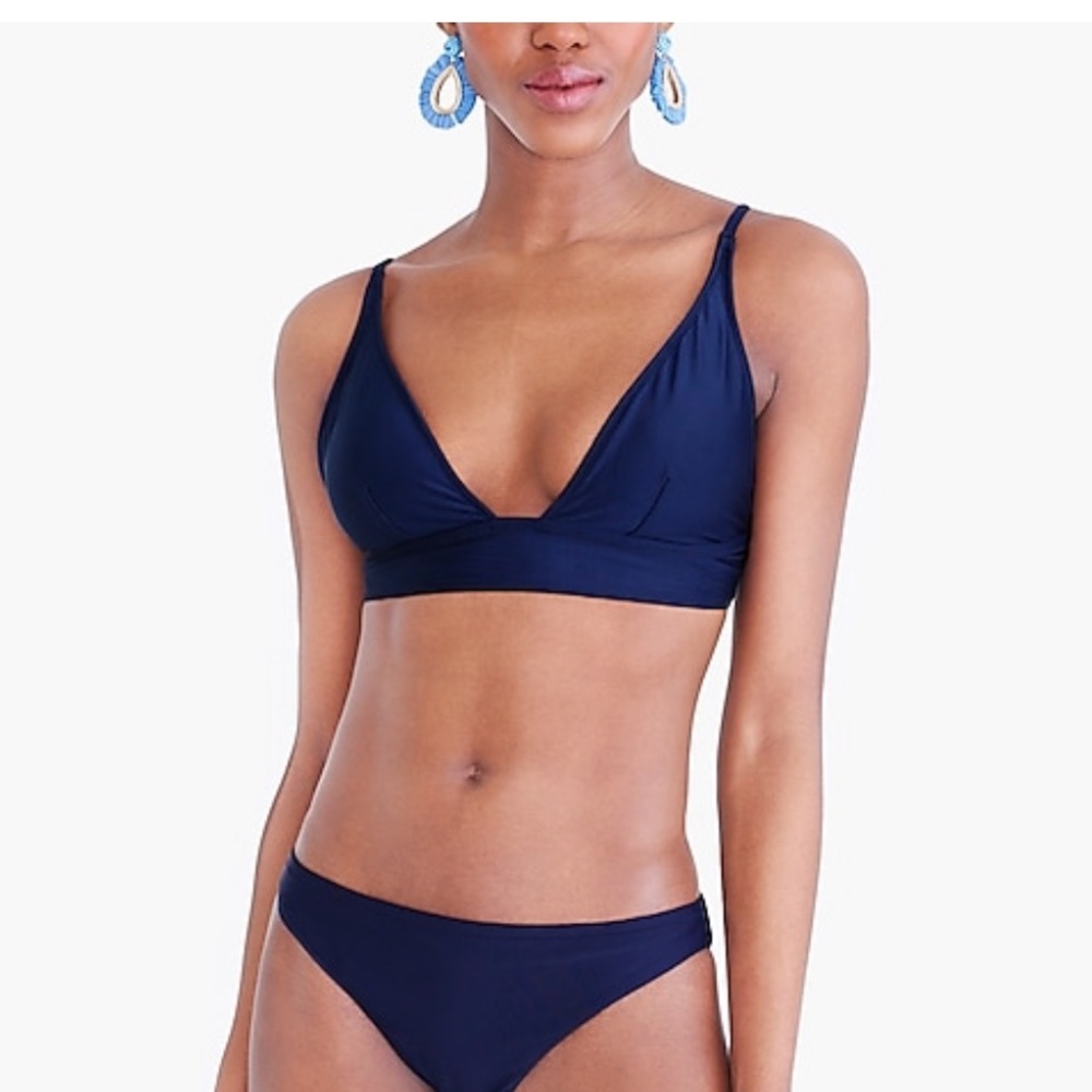 JCREW navy bikini top